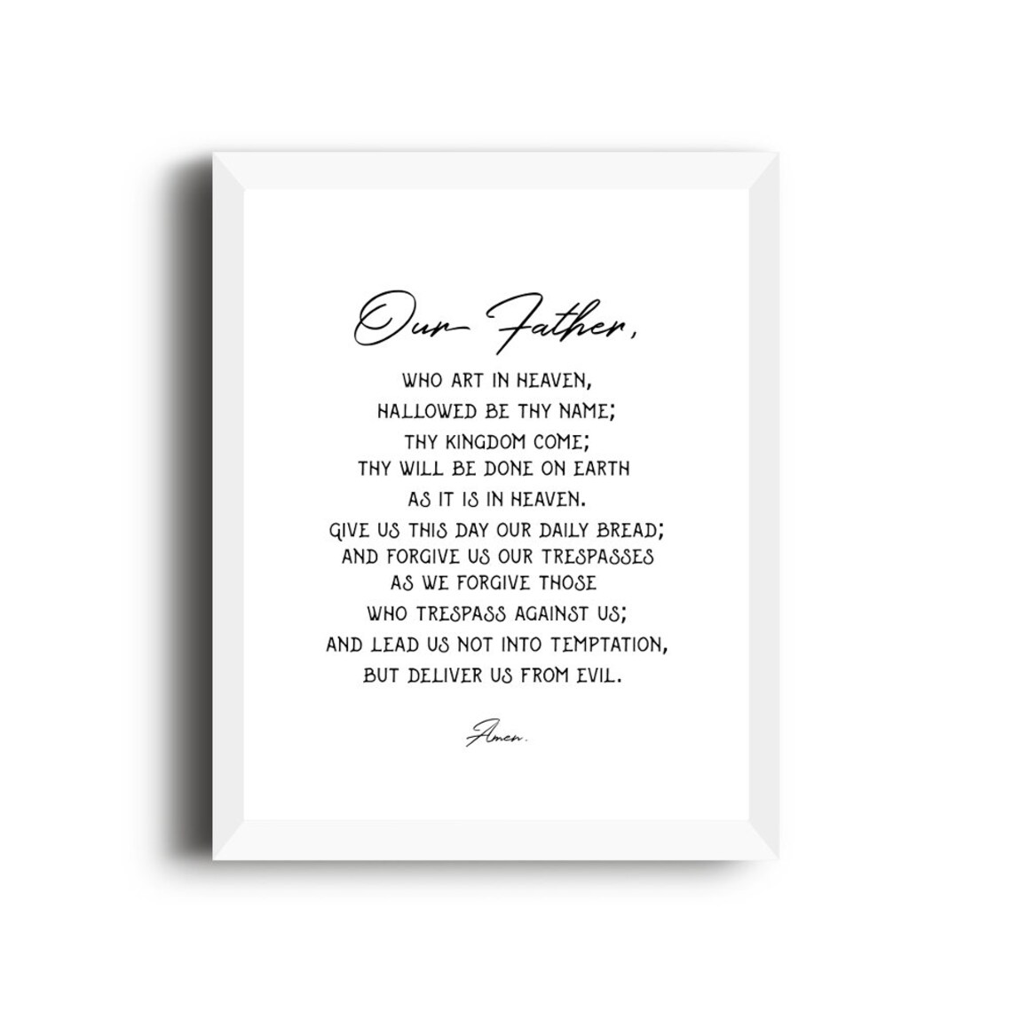 our father prayer printable catholic prayer lords etsy