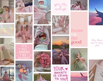 Roze Vision Board-wandkunst Fotopakket Planner 2026