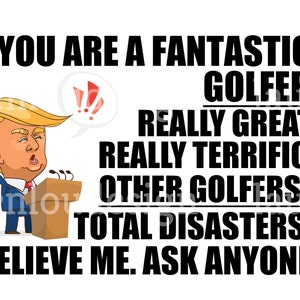 Trump Fantastic Golfer Saying Really Terrific 2020 Quote PNG en SVG bestand Sublimatie ontwerpen Download Art