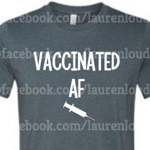 VACCINATED AF Zitat SVG Dxf Eps Png Silhouette Studio & Cricut Art Vinyl Digital Schneiden Schneiden Vektordateien