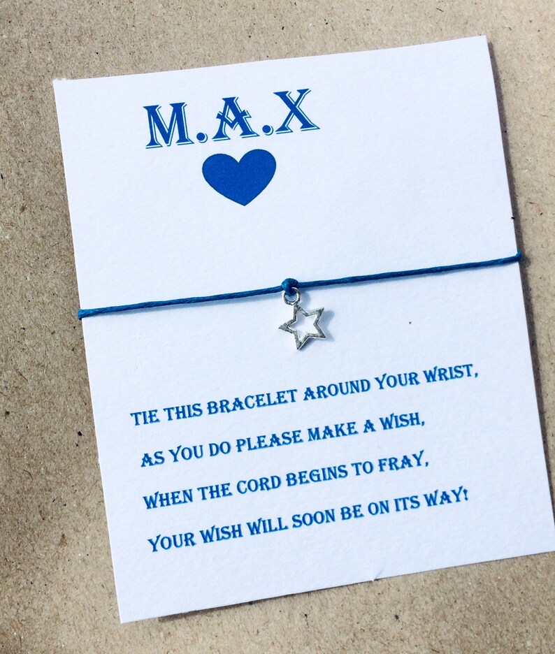 Personalised Wish Bracelet Friendship Wish Bracelet End Of Etsy