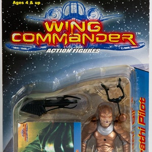 Wing Commander Kilrathi Pilot 4" Action Figure X-Toys 1999 with Trading Card