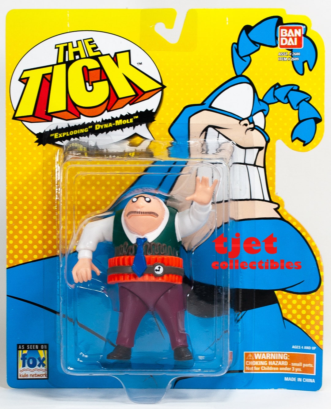 Tick Explode The Tick exploding Dyna-mole Action Figure Bandai 1994 MOC - Etsy