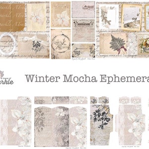 Winter Mocha Ephemera Digital / Printable - Etsy