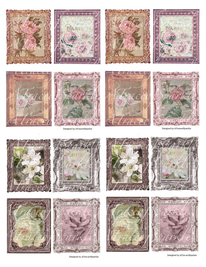 Blooming Frames Digital / Printable - Etsy