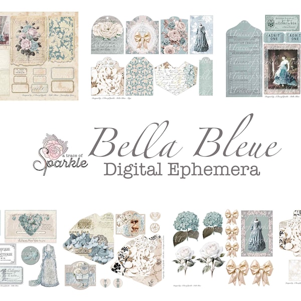 Bella Bleue Ephemera Digital / Printable Journal Cutouts