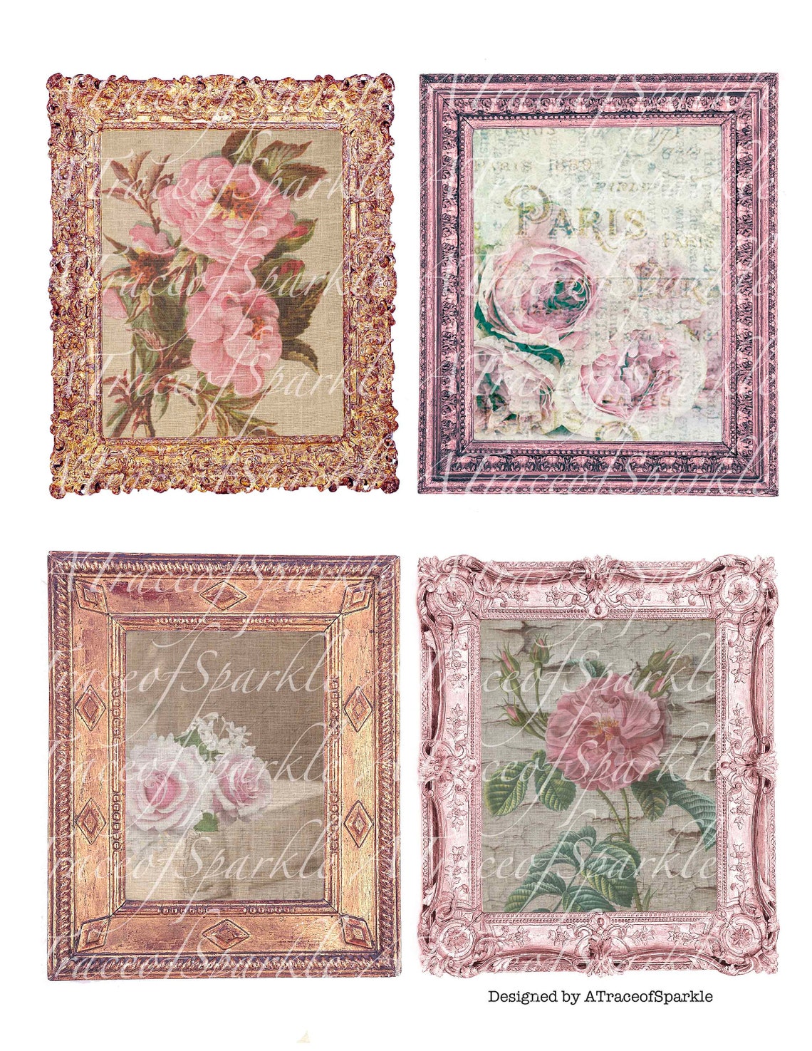Blooming Frames Digital / Printable - Etsy