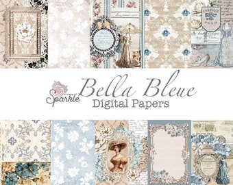 Bella Bleue Papers digitale/afdrukbare dagboekpagina's
