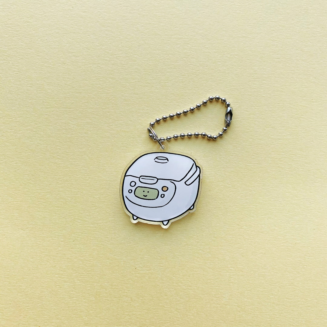 Rice Cooker Keychain Asian Food Keychain Kawaii Food Etsy