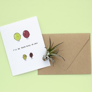 BFF Card, Best Friends Blank Card, Funny Friend Card, Punny Card, Bestie Card, Pun Card, Best Friend Card