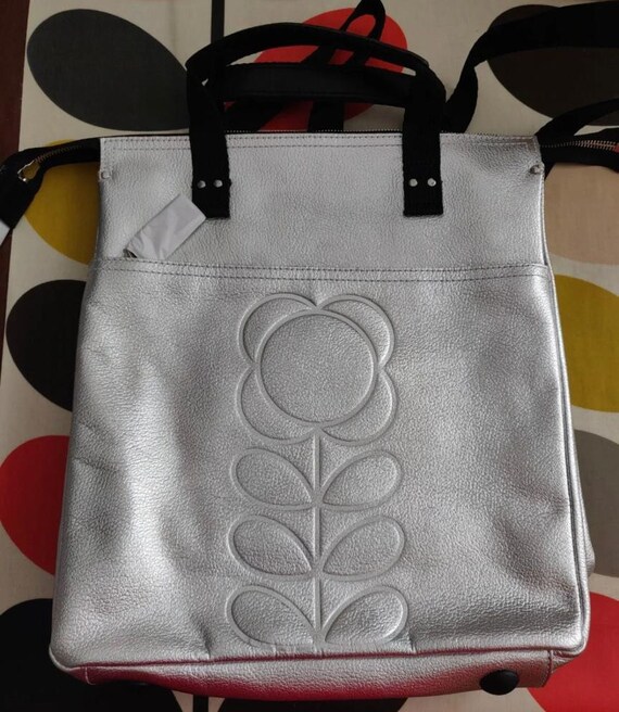 Orla Kiely Rare Vintage Silver Leather 