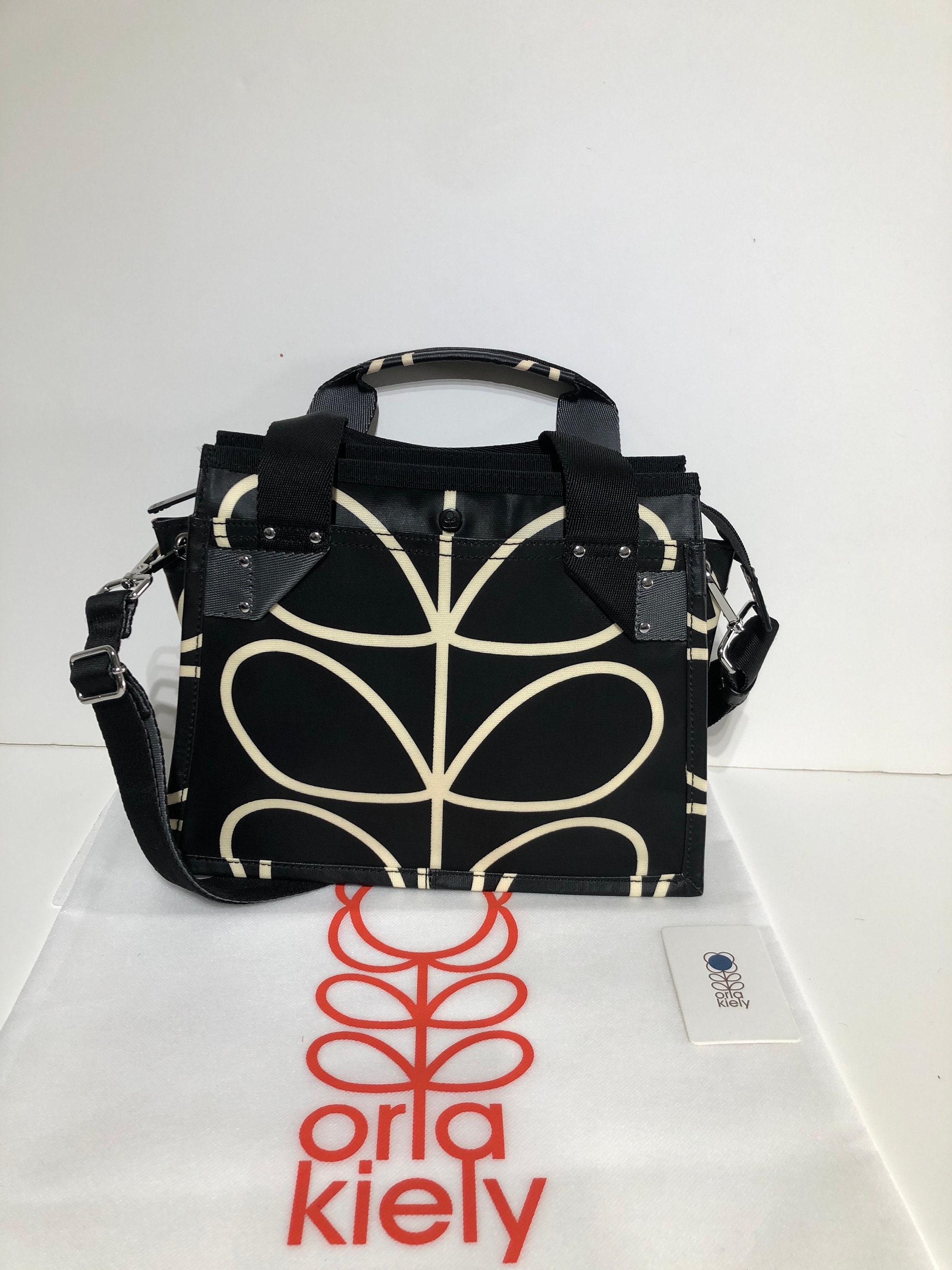 Orla Kiely Rare Black Liquorice Landor Shoulder Sling Crossbody