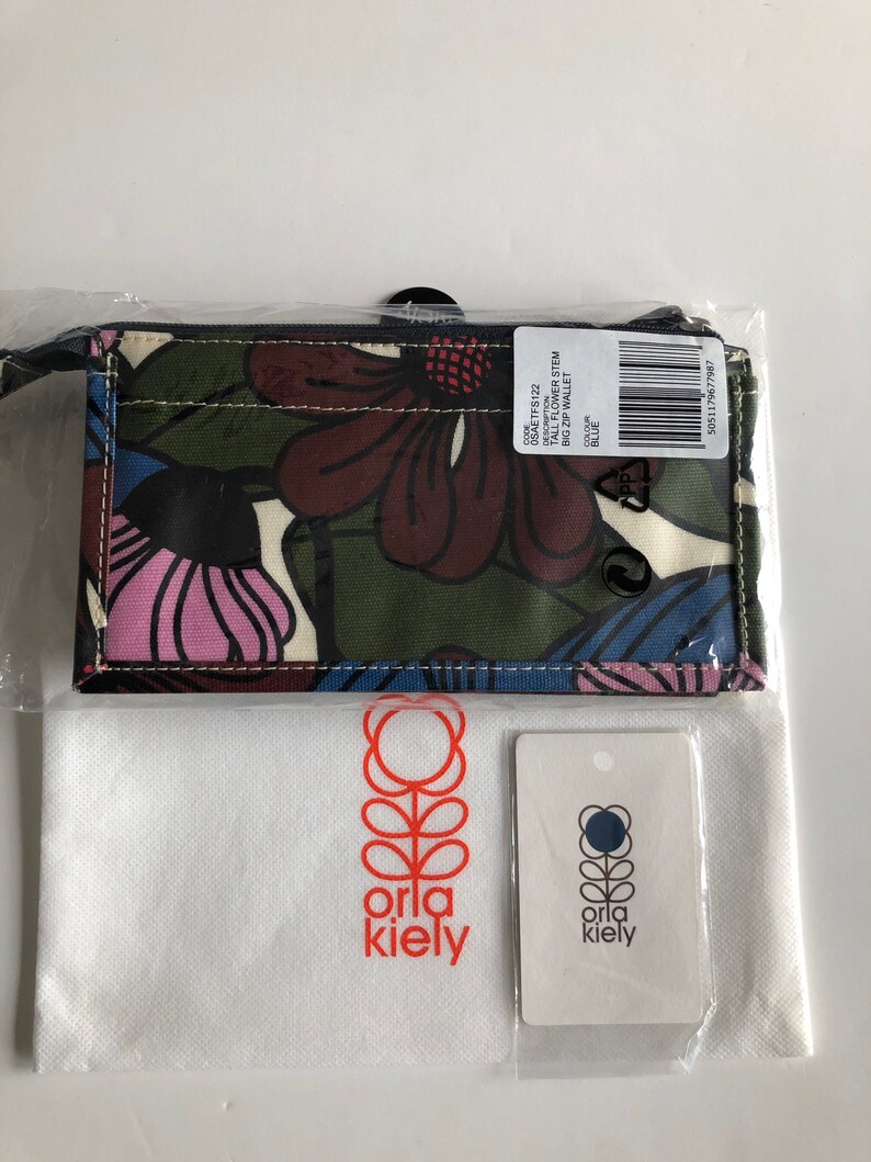 Orla Kiely Rare Flower Heligan Green Holden Wrislet Wallet Etsy