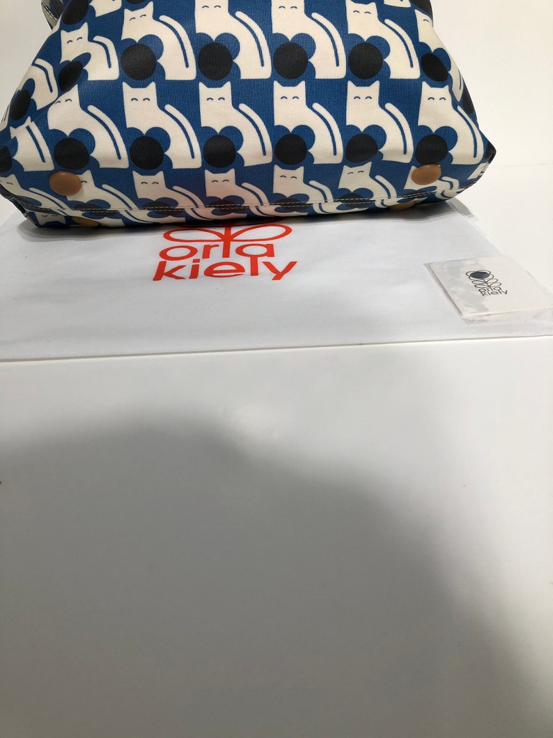 Orla Kiely Rare Blue Poppy Cat Shoulder Sling Bagfree Worldwide