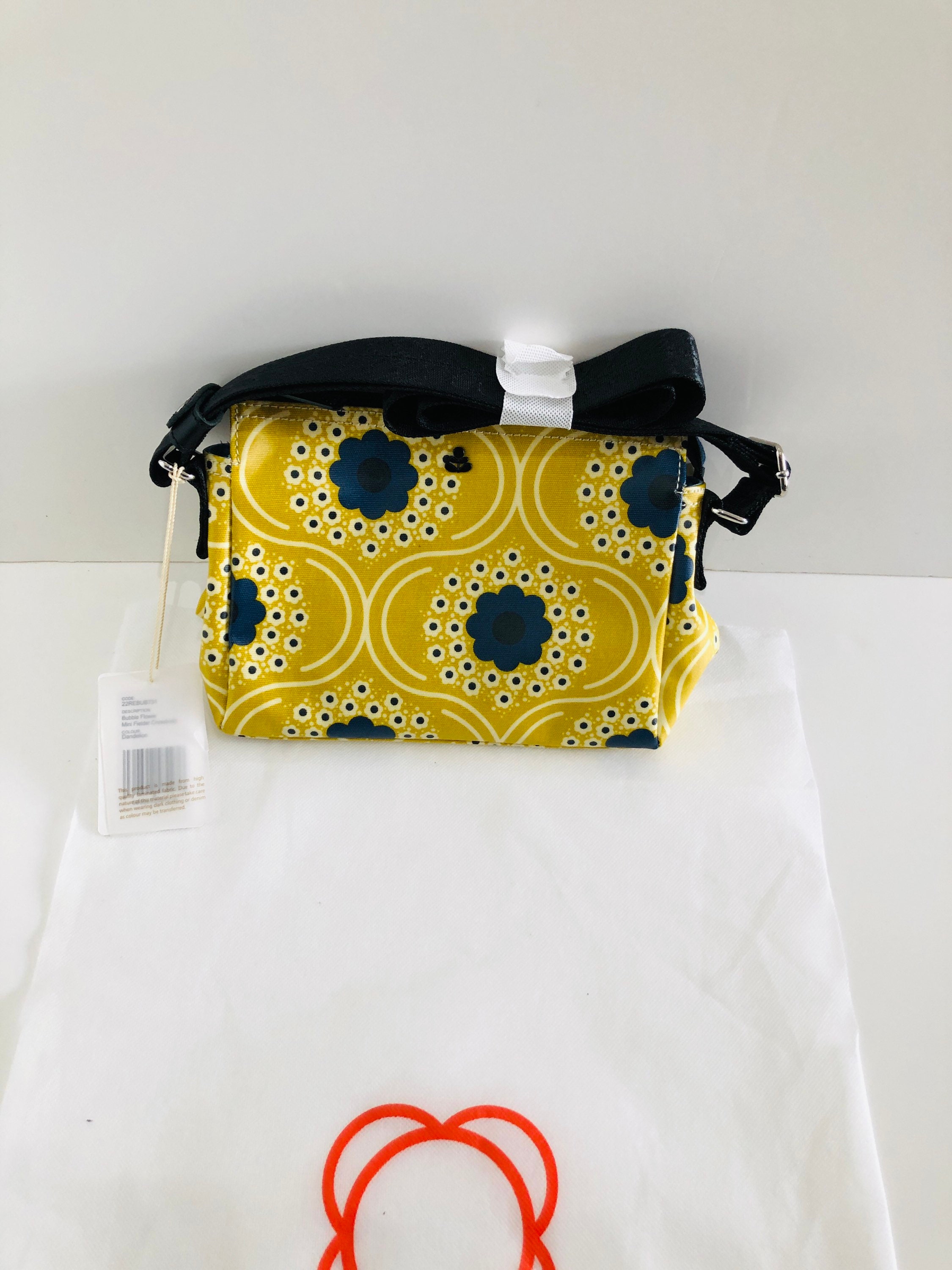Orla Kiely Rare Yellow Blue Bubble Mini Fielder Crossbody Sling