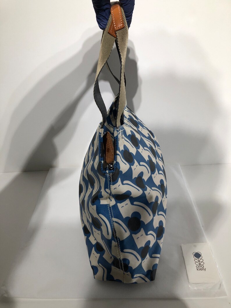 Orla Kiely Rare Blue Poppy Cat Shoulder Sling Bagfree Worldwide