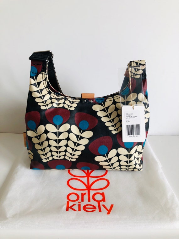 Orla Kiely Rare Vintage Plum Red Blue Bunch Stem Mini Sling