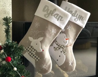 personalised christmas stocking scandinavian christmas decor rustic holiday felt stocking mantle decor monogrammed stocking - Rustic Christmas Stocking personalised christmas stocking scandinavian christmas decor rustic holiday felt stocking mantle decor monogrammed stocking - Rustic Christmas Stocking