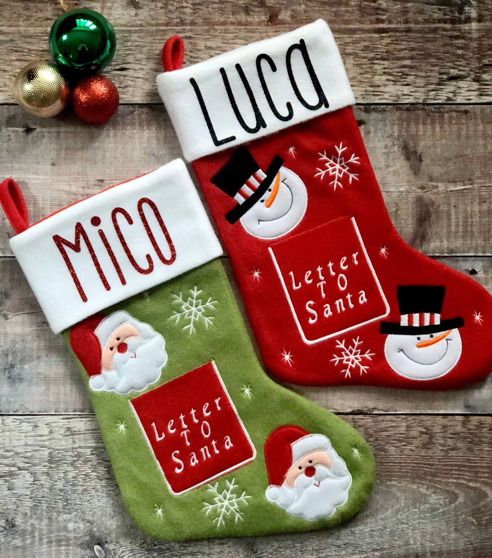 Felt Christmas Stockings Letter to Santa Personalised Etsy