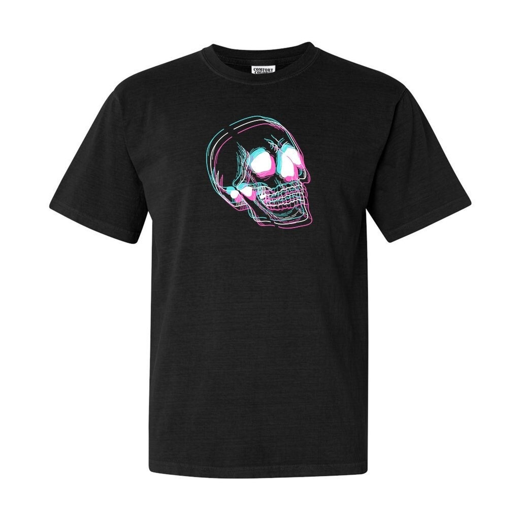 Glitch Skull Unisex T Shirt 3D Anaglyph Tshirt 3D Effect -  Canada