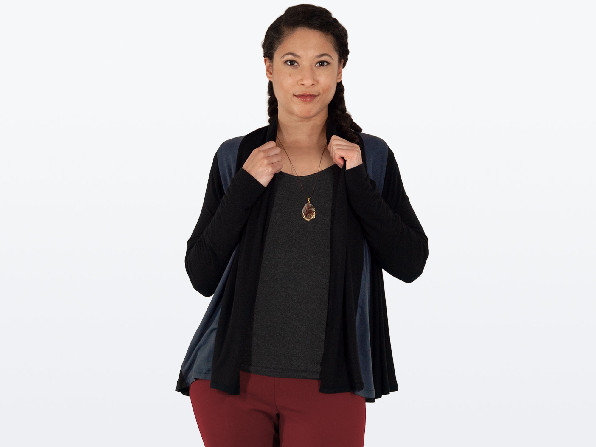 black swing cardigan