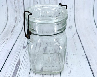 Agee Queen Preserving Jar with Lid Vintage FREE SHIPPING