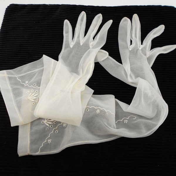 Long Sleeved Evening Gloves Vintage FREE SHIPPING