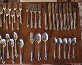 Discontinued Reed and Barton Rebacraft CARRIAGE - Stainless Steel Flatware Silverware - Lot of 35 Pieces - Good to Very Good Condition