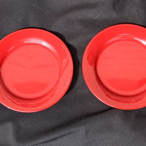 2000 - 2013 Vint - Waechtersbach - FUN FACTORY FREESTYLE - Red / Cherry - Germany - Set of Two ( 2 ) Salad Plates - 8.25&quot; - Very Good Cond