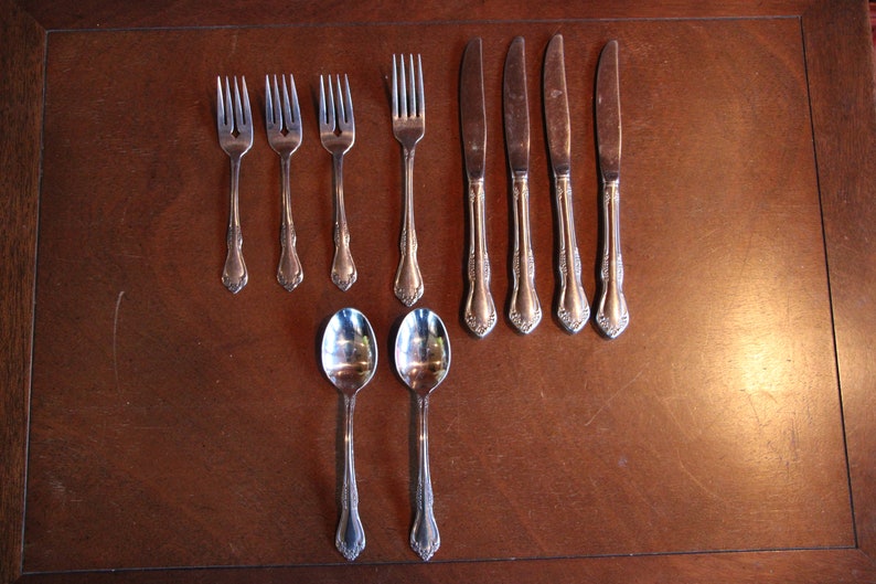 1970's Vintage Oneida / Wm Rogers Stainless Flatware Etsy