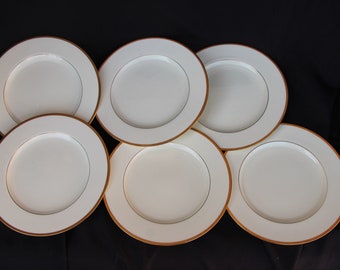 1979 - 1996 Vintage - Noritake - TROY - Bone China - Set of Six ( 6 ) Dinner Plates - 10 5/8 inches - Good to Very Good Condition