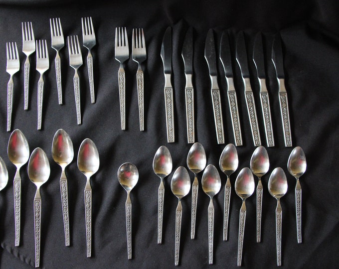 1970's Vintage RIVIERA CORDOVA Stainless Steel Flatware Made in Japan