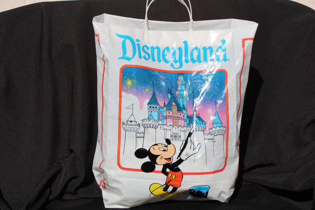 Vintage Disneyland Shopping Bag: 1980s-90s Plastic Tote (12x20
