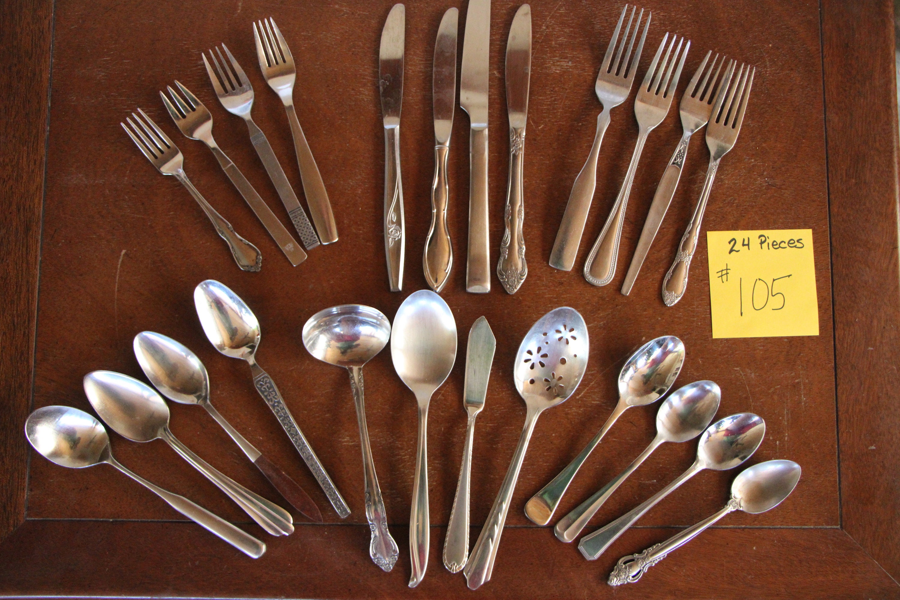1950's 60's 70's Mismatch Stainless Steel Flatware Service for 8