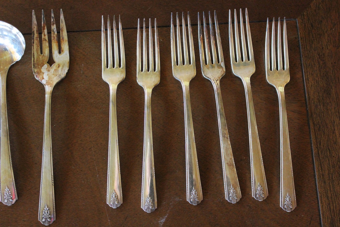 1949 Vintage Oneida Community Par Silver Plated Flatware Etsy