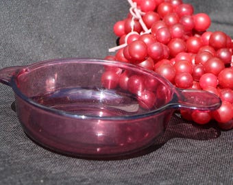 1992 - 2004 Vintage - Corningware VISIONS Cranberry - V-240-B - 6.5" Diameter - No Lid - Good Condition