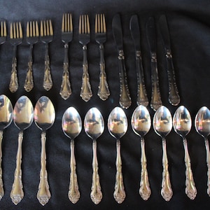 Vintage - International Silver - ABIGAIL - Stainless Steel Flatware - lot of 22 Pieces - Good Condition