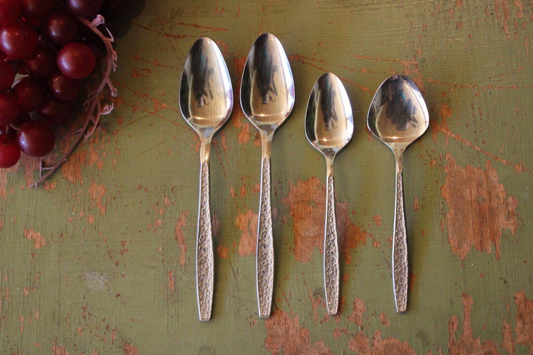 Vintage Stanley Roberts DAISY LANE Flatware Lot: 4 Stainless Steel ...