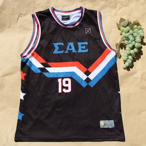 Discontinued - Kinetic Society / Los Angeles - SIGMA ALPHA EPSILON - sae  / Gucci - Basketball Jersey - Size L - Very Good Condition