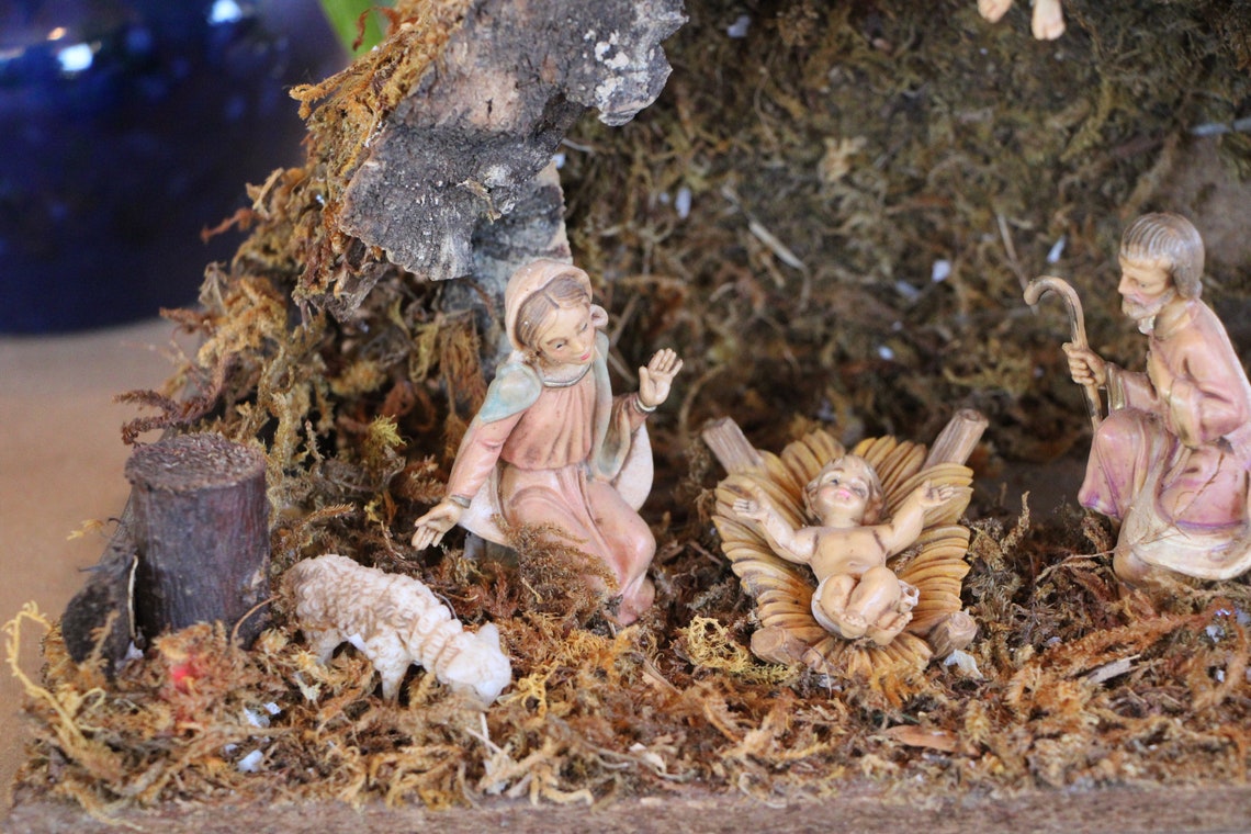 Vintage FONTANINI Manger Scene / Nativity / Creche With - Etsy