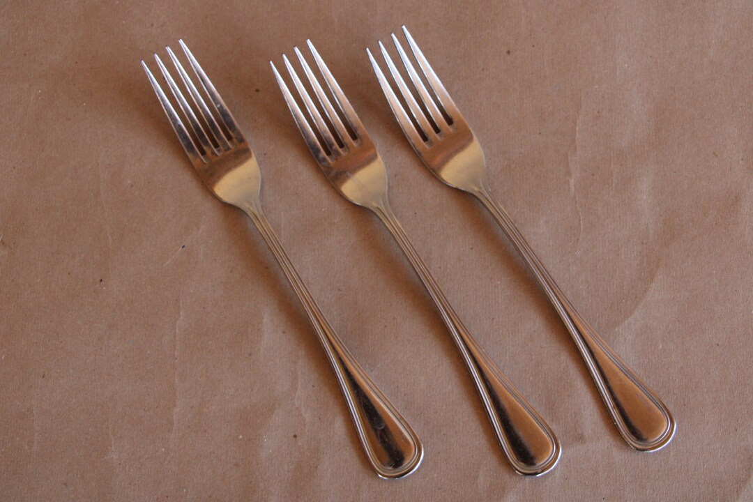 1990 Vintage Oneida BARCELONA Stainless Steel Flatware Lot of 3 Dinner