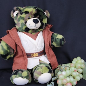Discontinued - Build a Bear - CAMOUFLAGE / Camo w/ Obi-Wan Kenobi Clothes - Fair to Very Good Condition