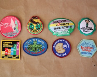 Vintage - Girl Scout PATCHES - Cookies, Convention, etc - All DATED - CHOICE - Fair to Very Good Condition