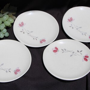 1956 - 1967 Vintage - Franciscan - DUET - Set of Four ( 4 ) Salad Plates - 8 inches - Good to Very Good Condition