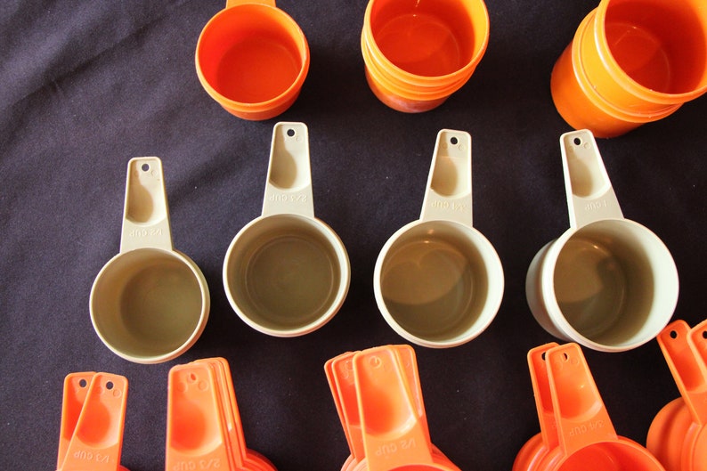 1960's to 1990's Vintage Tupperware Measuring Cups Different Sizes ...