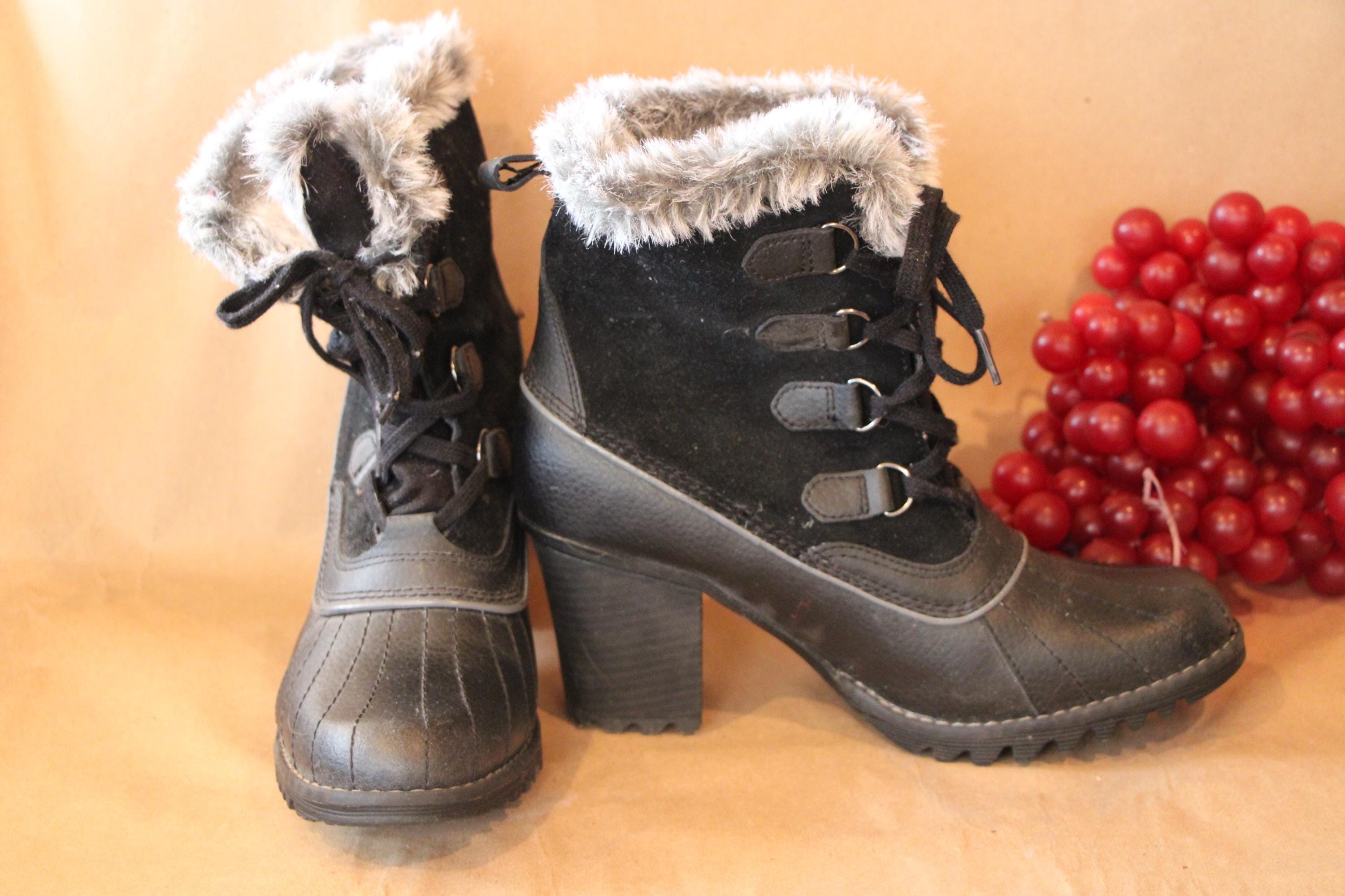 Y2k Fur Boots - Etsy