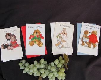 1980's Vintage - SUZI'S ZOO - Greeting Cards - Sold Individually - w/ Envelope - NOS - Good Condition