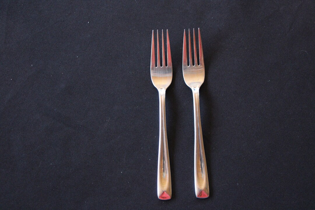 Oneida LINCOLN Stainless Steel Flatware Lot of 2 Forks in Good