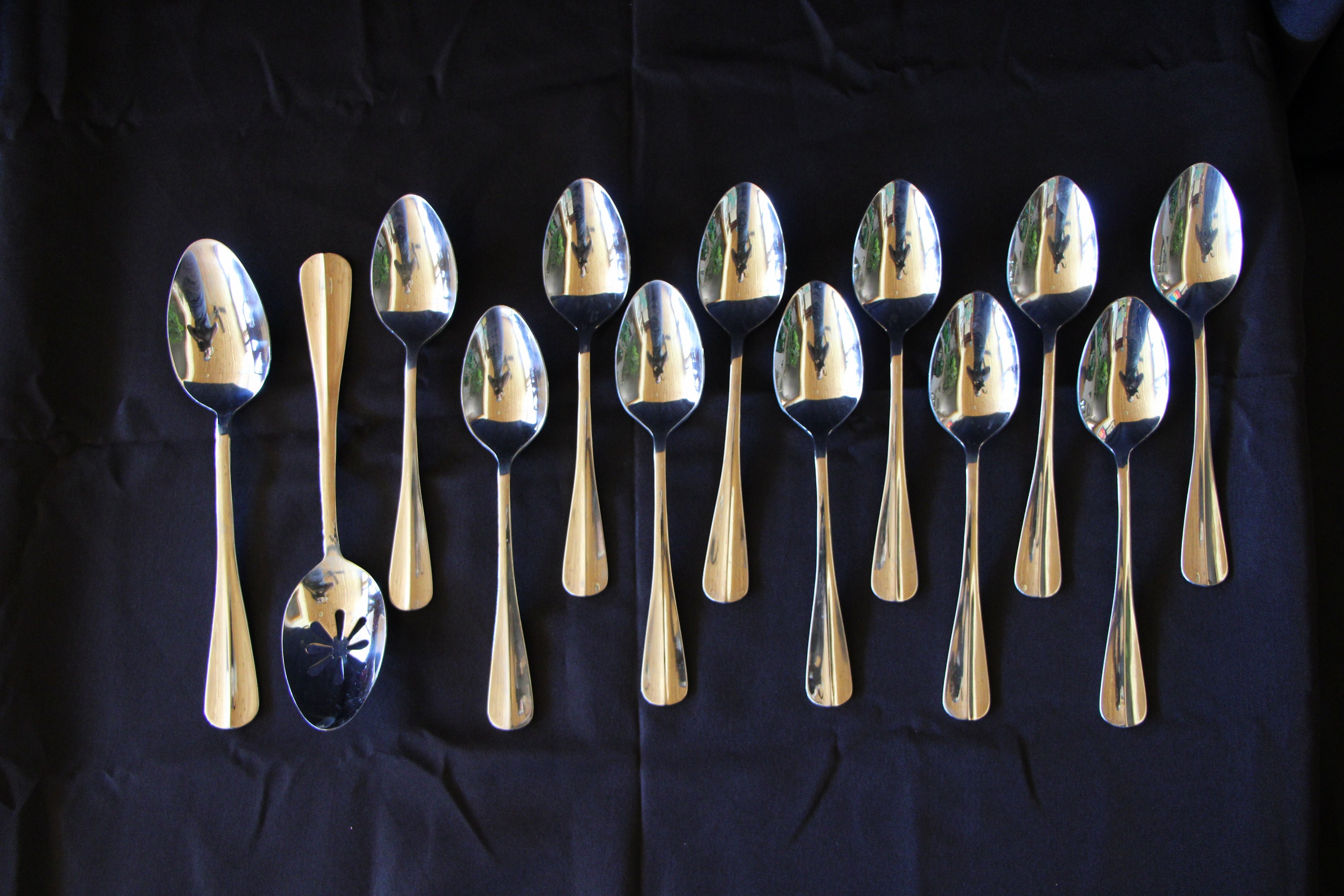 Discontinued Wallace Silver BLAINE Lot of 13 Spoons in Very Good