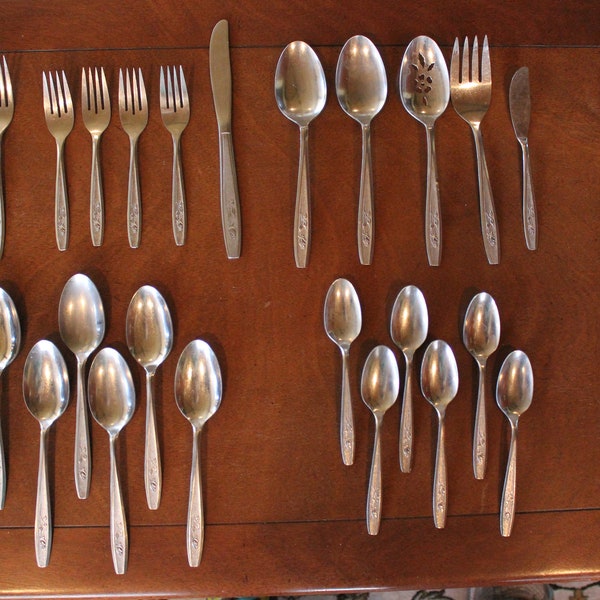 1994 Vintage - Oneida / Simeon l and George H Rogers Co - MAYBROOK - Stainless Flatware  Lot of 25 Pieces - Good Condition